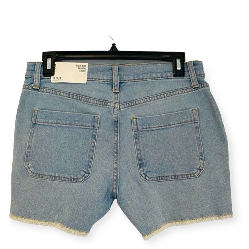 a.n.a Hi Rise Raw Hem Button Fly Shorts Size 2 - Picture 2 of 4